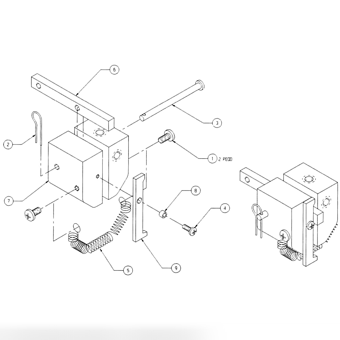 TRAY MOUNT ASSEMBLY LEFT