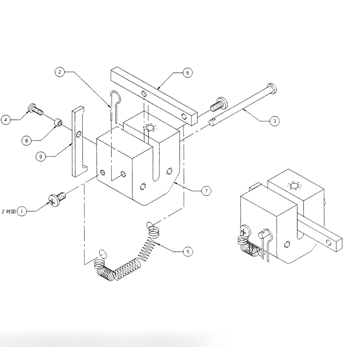 TRAY MOUNT ASSEMBLY RIGHT