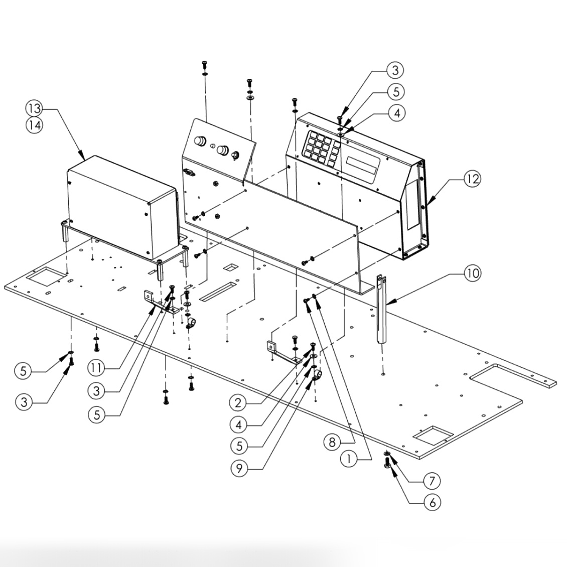 BASE PLATE ASSEMBLY - CONTROL BOX - SPEED CONTROL BOX - DASH