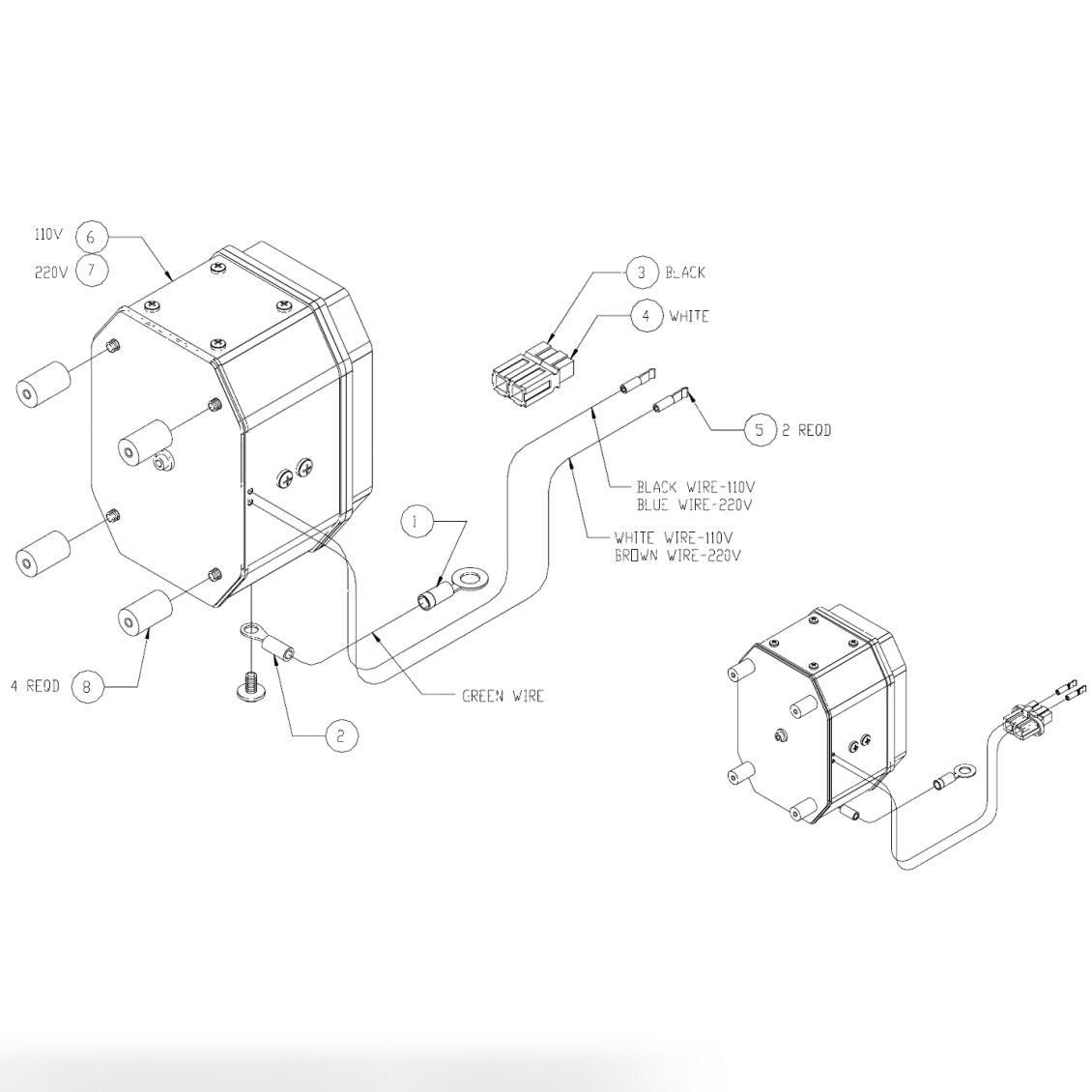 SMALL COMPRESSOR 220V - PREWIRED