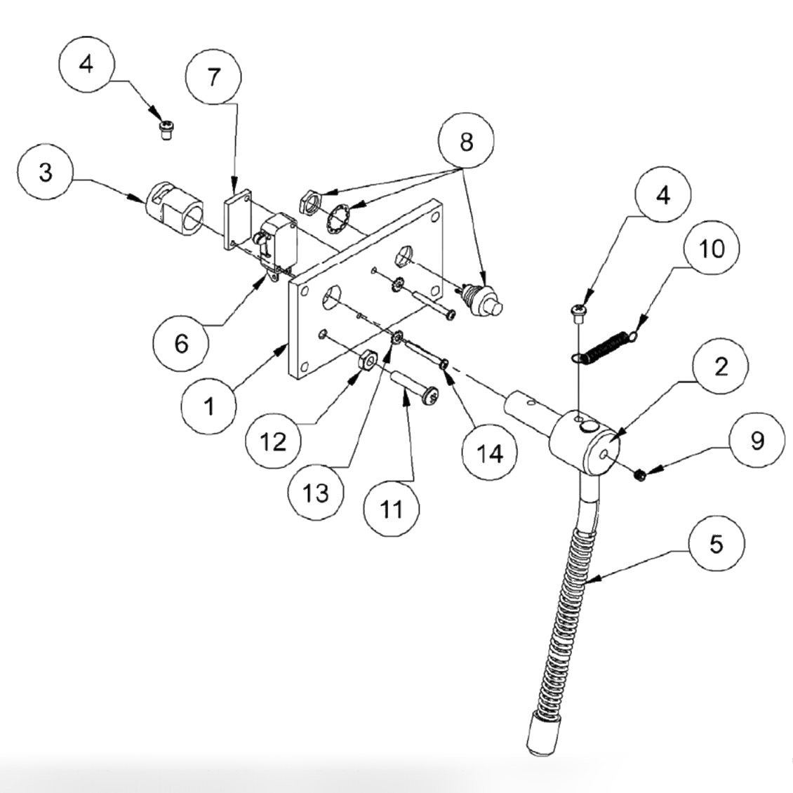 FRAME ASSEMBLY – STOP SWITCH ASSEMBLY