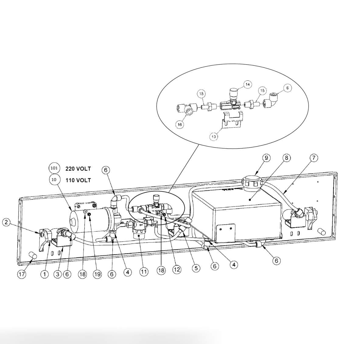 FRONT PLATE ASSEMBLY - REAR VIEW
