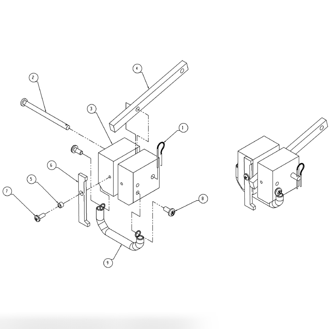 CLEANER TRAY MOUNT ASSEMBLY - LEFT