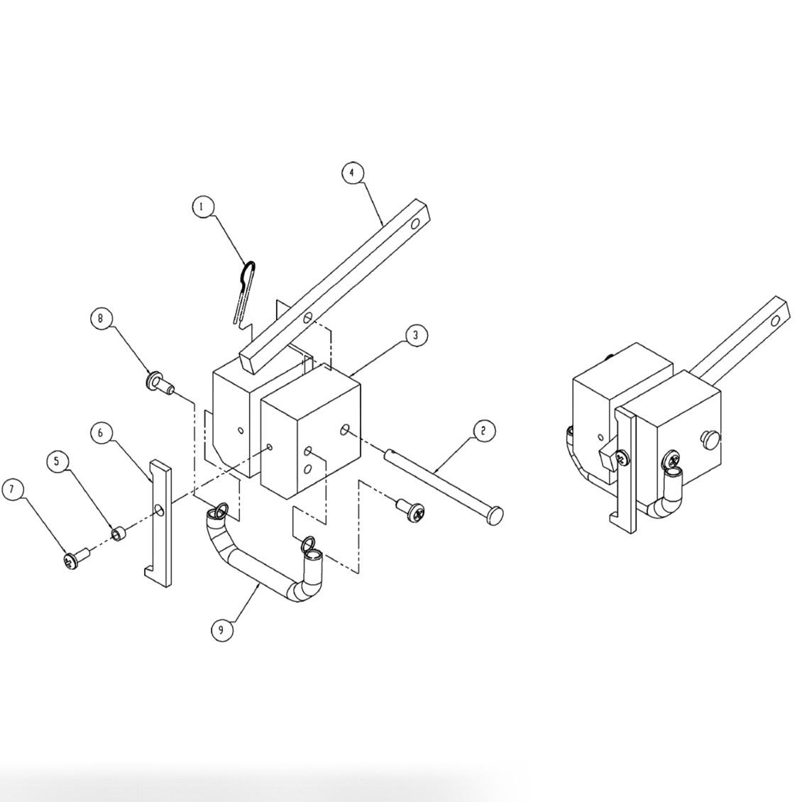 CLEANER TRAY MOUNT ASSEMBLY - RIGHT CLEANER TRAY MOUNT ASSEMBLY - RIGHT