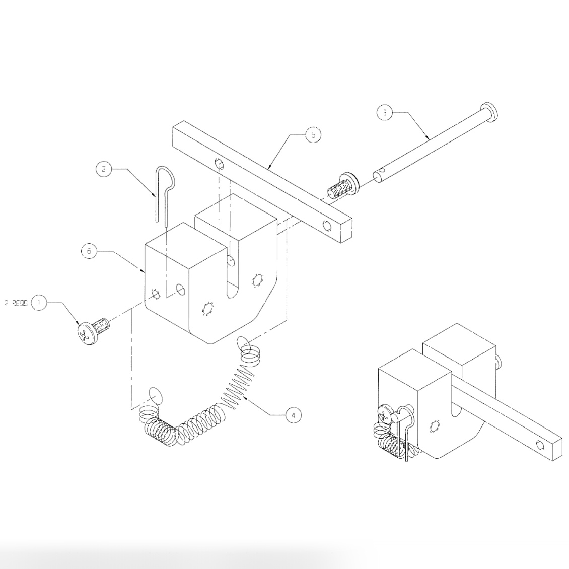 VACUUM HEAD SLIDE BLOCK MOUNT ASSEMBLY