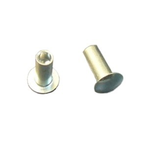 Semi-Tubular Rivet, Oval, 0.13 X 0.31, Plain Steel