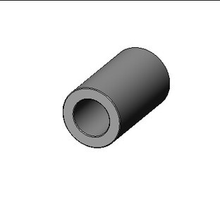 Axle Tube (Sleeve), Female, Round Body, 0.39 X 0.63 X 1.06
