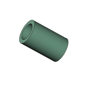 Spacer, Female, Round Body, 0.25 X 0.38 X 0.60, Zinc Finish