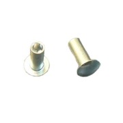 Semi-Tubular Rivet, Oval, 0.13 X 0.56, Plain Steel