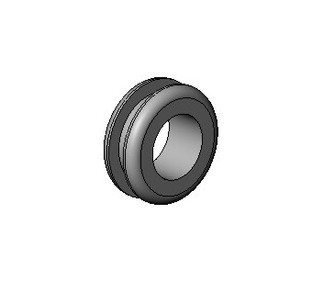 Push-In Grommet, 0.88 X 0.19, Rubber, Strn Relief