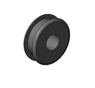 Push-In Grommet, 0.38 X 0.88 X 0.25