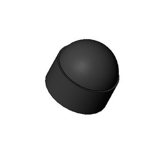 Cap Nut, 3/8, Black Plastic