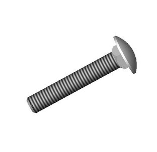 Carriage Bolt, 1/4-20 X 1.50, Grade 5, Zinc Finish